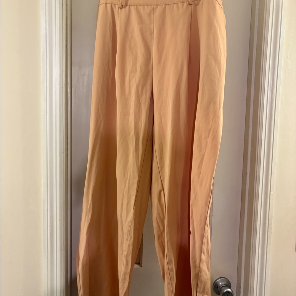 Peach Wide-Leg Pants